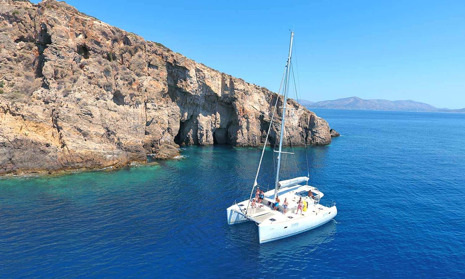 Athens Private Tours with a catamaran cruise along the aegean coast